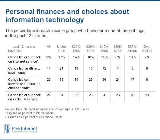 Personal finances and choices about information technology