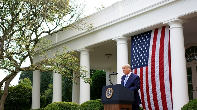 President Donald Trump speaks about COVID-19 testing in the Rose Garden of the White House on Sept. 28, 2020. (Mandel Ngan/AFP via Getty Images)