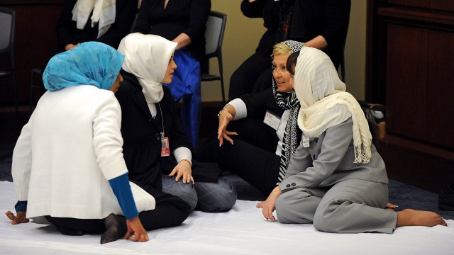 Muslim women gather for Friday prayer in Washington, D.C., in 2010.